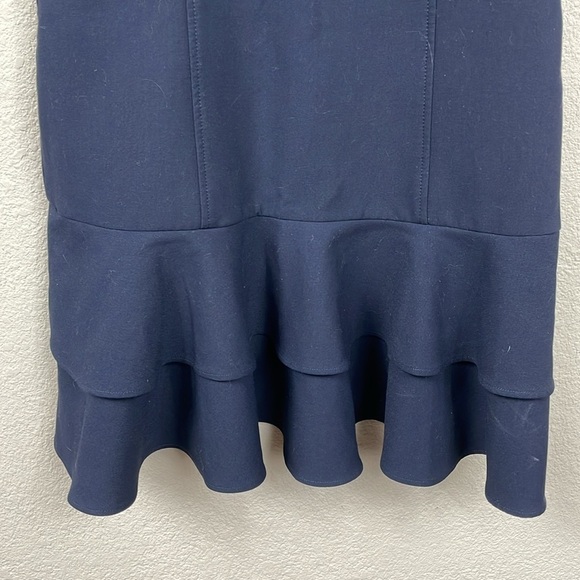 Cinq a Sept Dara Navy White Embroidered Sleeveless Tiered Dress Floral Sz 10 - Picture 8 of 15